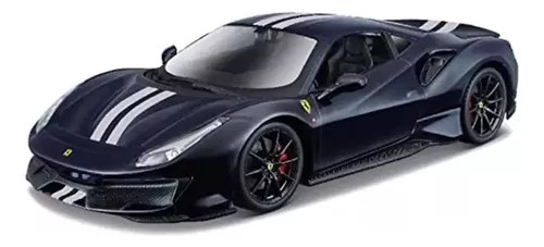 Miniatura Carro Ferrari 488 Pista Azul Bburago 1/24
