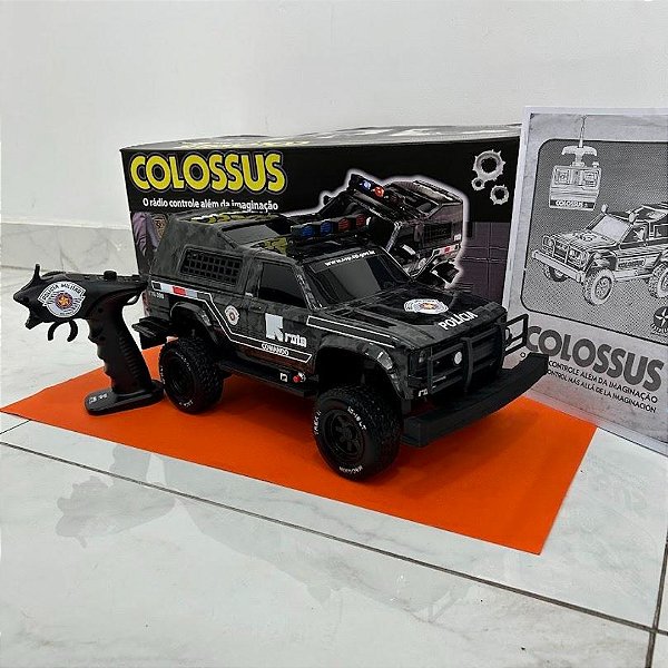 Carrinho de controle remoto automodelo - Colossus Rota policia