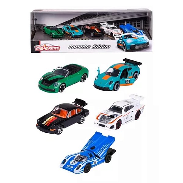 Majorette Giftpack 5 Carros- 164 - /Porsche Edition