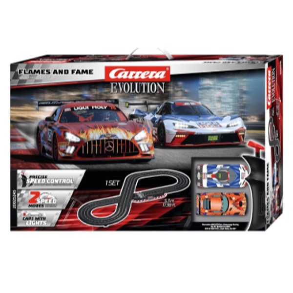 Autorama Carrera Evolution Pista Elétrica Flames and Fame com 5,3 m