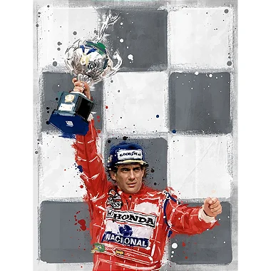 Quadro Ayrton Senna - Primeira Vitória GP Brasil 1991 - Edição Limitada