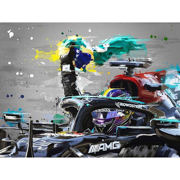 Quadro Lewis Hamilton - Vitória GP Brasil 2021 (Edição Limitada)