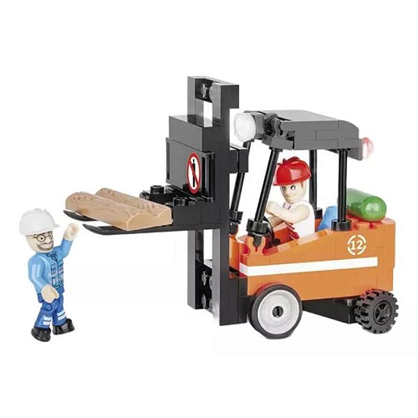 Empilhadeira Com 90 Peças Cobi Blocos De Montar