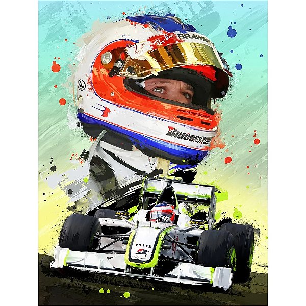 Quadro Rubens Barrichello Brawn 2009 - Limited Edition