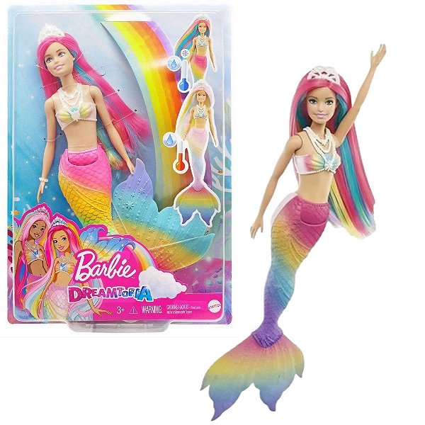 Boneca Barbie sereiaDreamtopia - Muda de Cor