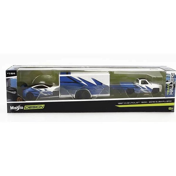 Maisto 1:64 Diecast Design Team Hauler Chev 1500 + subaru Brz