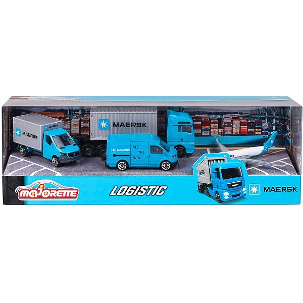 Giftpack Majorette Logistc Maersk 5 Carros 1/64