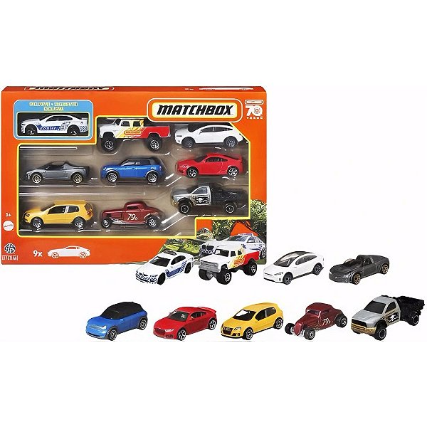 Conjunto Matchbox - 9 Carrinhos Exclusivos