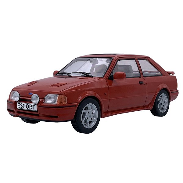 Miniatura carro Ford Escort RS turbo 1/18 - vermelho