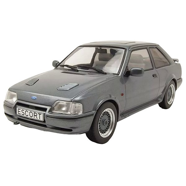Miniatura Carro Ford Escort Rs Turbo 1/18 Cinza
