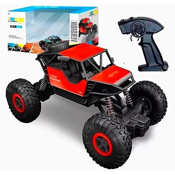 Carrinho de controle remoto Jeep Big Foot 1/18 - vermelho