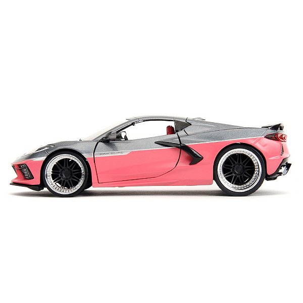 Miniatura carro Chevrolet Corvette 2020 pink slips 1/24
