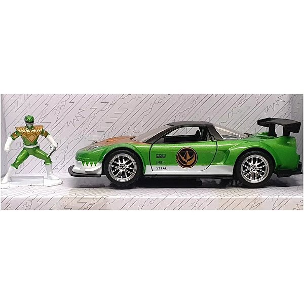 Miniatura carro Power Rangers Verde 2002 Honda NSX Type-R JAPÃO Spec 1/32