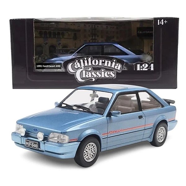 Miniatura carro Ford Escort XR3 Formula 1991 Azul - 1/24