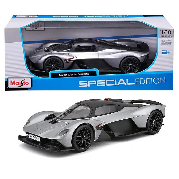 Miniatura Carro Aston Martin Valkyrie 1/18 - cinza