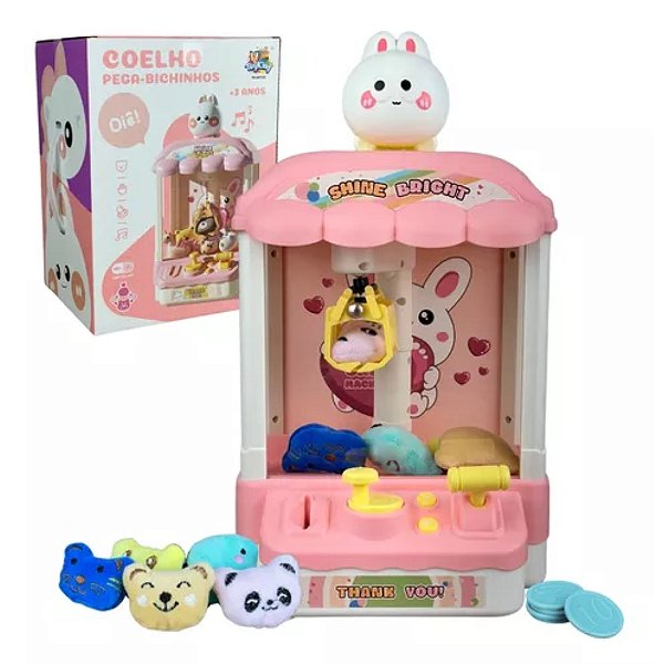 Mini Máquina De Pegar Ursinho Brinquedo Infantil - coelho