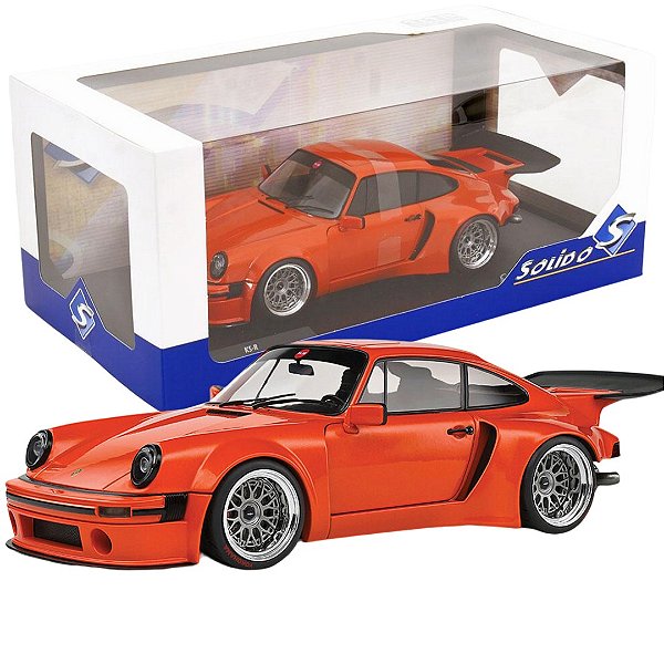 Miniatura carro Porsche Custom KS-R laranja 1/18