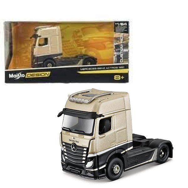 Miniatura Caminhão Mercedes Actros 1851 dourado 1/64