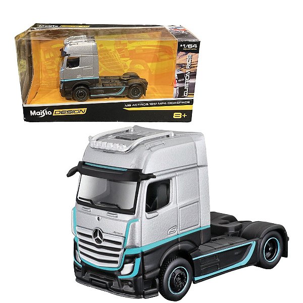 Miniatura Caminhão Mercedes Actros 1851 prata - 1/64