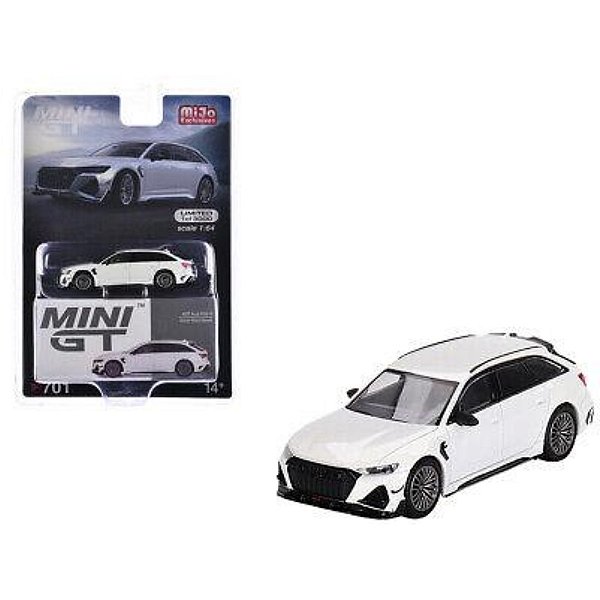 Miniatura carro ABT Audi RS6-R white Mini GT - 1/64