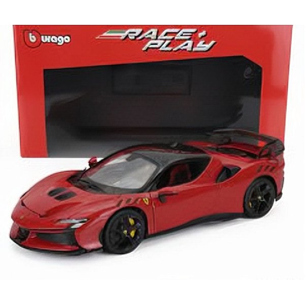 Miniatura carro Ferrari SF90 XX Stradale vermelha 1/18