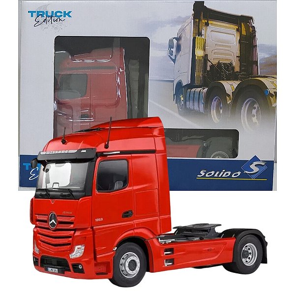 Miniatura Caminhao Mercedes Actors vermelho 1/24 - Solido