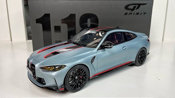 Miniatura carro BMW M4 CSL 2022 cinza - 1/18