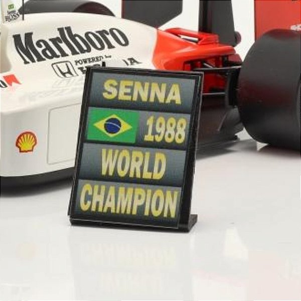 Ayrton Senna Fórmula 1 Campeão mundial 1988 Pit Board