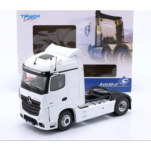 Miniatura Caminhao Mercedes Actros L  branco - 1/24