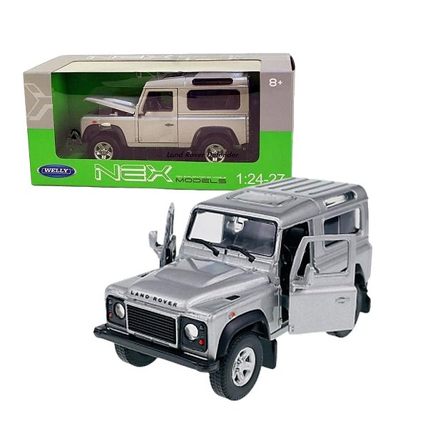 Miniatura Land Rover Defender Prata 1/24