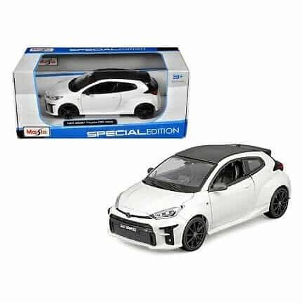 Miniatura carro Toyota GR Yaris branco 1/24