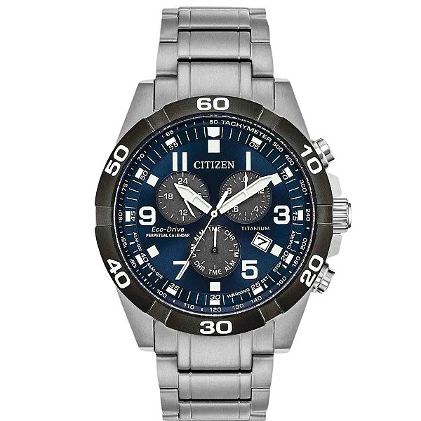 Relógio Citizen Eco-Drive Brycen Perpetual Titanium BL555858