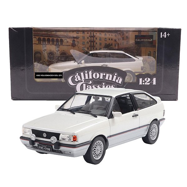 Miniatura carro Volkswagen ED limitada Gol GTI branco 1/24