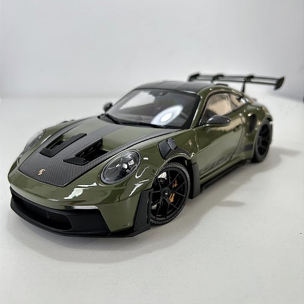 Miniatura carro Porsche 911 GT3 RS 2024 verde 1/18
