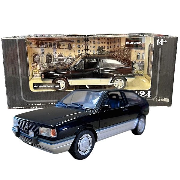 Miniatura carro Volkswagen Gol GTI 1994 Preto 1/24