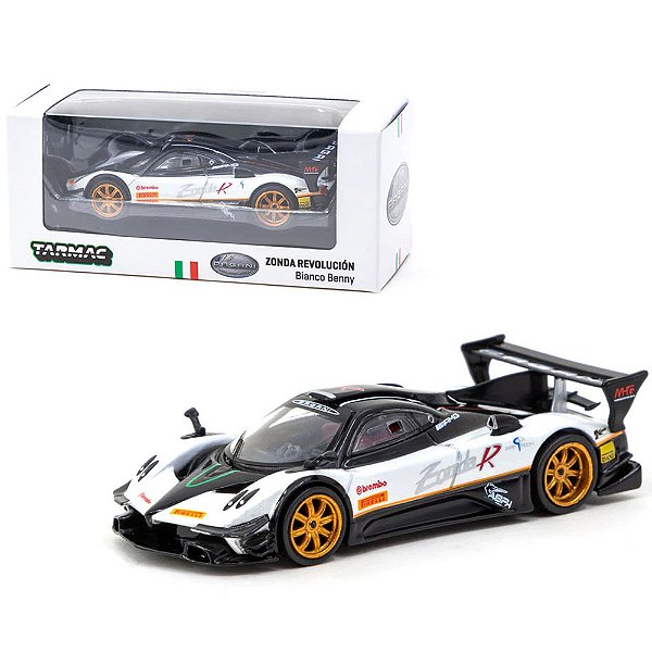 Miniatura carro Pagani Zonda Revolucíon branco 1/64
