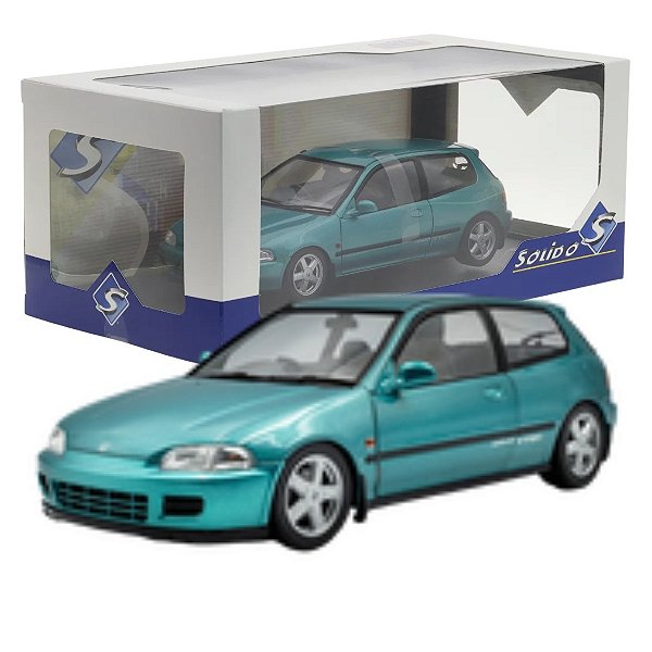 Miniatura carro Honda Civic (EG6) Vtec 1991 verde 1/18