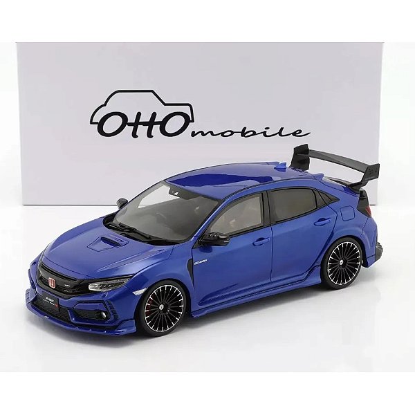Miniatura carro Honda Civic FK8 Type R azul 1/18