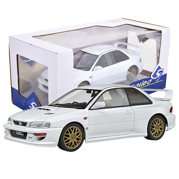 Miniatura carro Subaru Impreza 22B Branco 1998 - 1/18