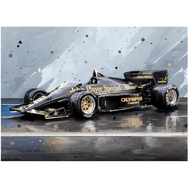Quadro Lotus 97T Vitória do Senna F1 1985 Edição Limitada
