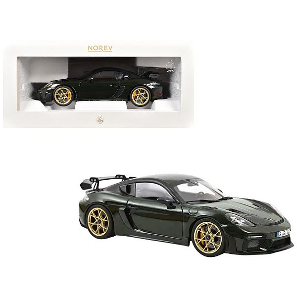 Miniatura Porsche Cayman GT4 RS Weissach Brewster Green 1/18