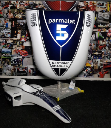 Cadeira/Poltrona Egg F1 - BRABHAM PIQUET - Preta/Azul