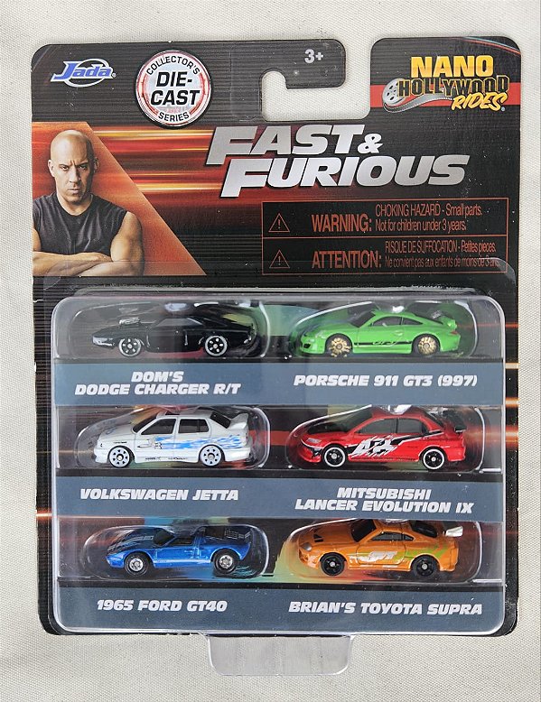 Nano Hollywood Rides FAST & FURIOUS COLLECTOR SERIES - TOYOTA SUPRA +5