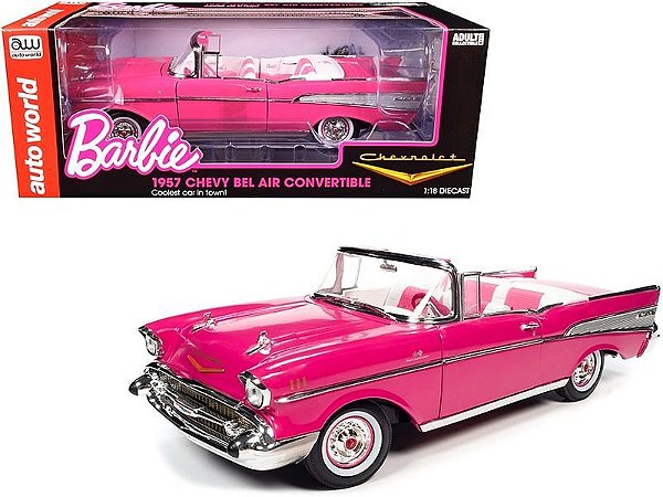 MINIATURA 1957 CHEVY BEL AIR CONVERSIVEL BARBIE 1/18