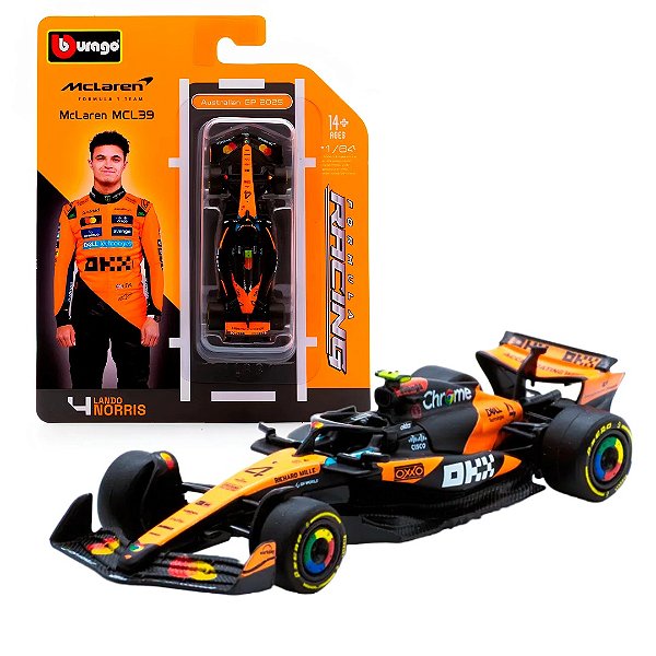 Miniatura F1 McLaren MCL39 4 Lando Norris 1/64 - Bburago