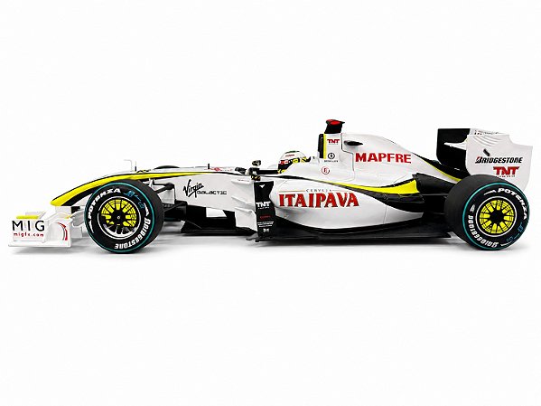 Miniatura F1 Brawn Bgp001 Jenson Button GP BRASIL 1/18 Minichamps - SEMINOVA