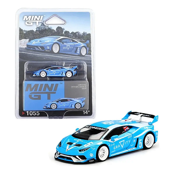 Miniatura Mini GT Lamborghini Huracan GT Gravity Azul 1/64