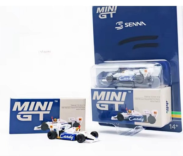 MINIATURA  SENNA TOLEMAN MONACO GRAND PRIX 1984 1/64