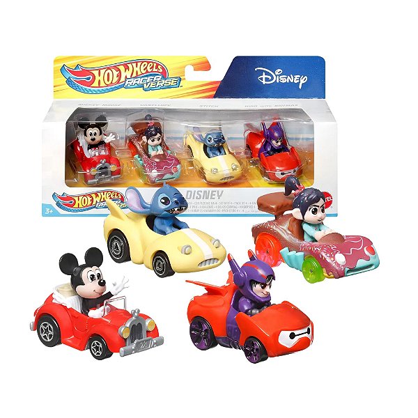 Kit Carrinhos Hot Wheels Racerverse Disney 4pack