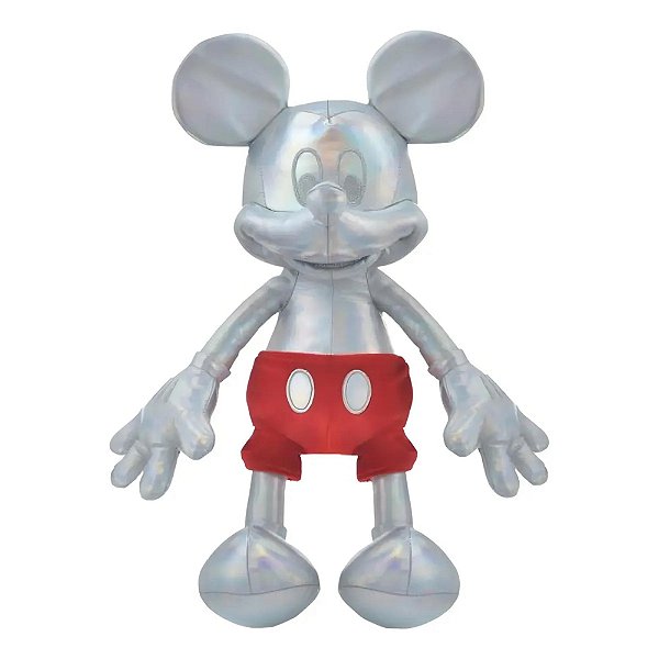 Pelúcia Disney 100 Anos Mickey Mouse 35cm Fun Cor Prata